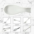thumbnail image 2 of Tikooere Large 8.7-Inch Ceramic Spoon Rest, Heat-Resistant & Dishwasher Safe Utensil Holder for Stovetop and Kitchen Counter,Elegant Design，White(1 PC), 2 of 6