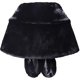 thumbnail image 3 of Gorro de invierno para mujer, de piel sintética, color negro, 3 of 3