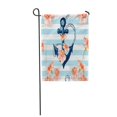 thumbnail image 1 of POGLIP Beautiful Tropical Pattern Anchor and Hibiscus Abstract Geometric Stripes Garden Flag Decorative Flag House Banner 12x18 inch, 1 of 1