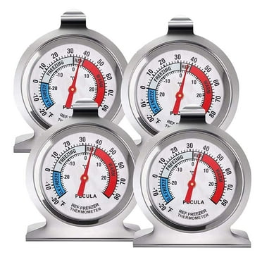 Sherry Refrigerator Thermometer, Classic Fridge Thermometer Large Dial With Hanging Hook for Freezer Refrigerator Monitoring, Home, Kitchen