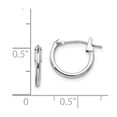 thumbnail image 3 of Real 14kt White Gold Madi K 1.25mm Hoop Earrings; for Adults and Teens; for Women and Men, 3 of 3