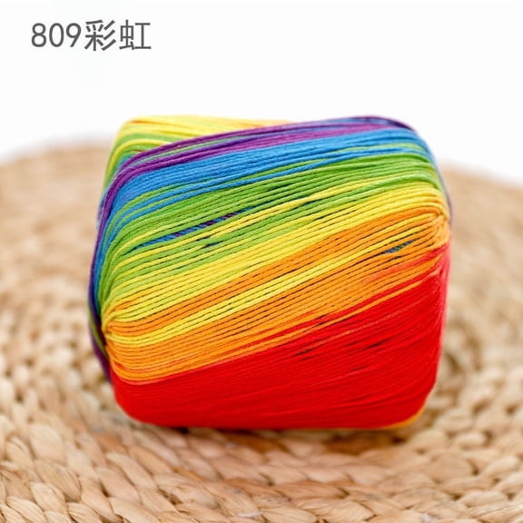 Namzi 80g Multicolor Crochet Thread Premium Cotton Thread for Detailed Handwork, Versatile Threadart Crochet Supplies,Multicolor 09