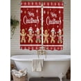 thumbnail image 4 of Gingerbread Christmas Bathroom Window Curtain, Red Golden Snowflake Winter Xmas Light Filtering Coffee Kitchen Curtains, Bedroom Living Room Curtains 2 Panel 84"x63", 4 of 6