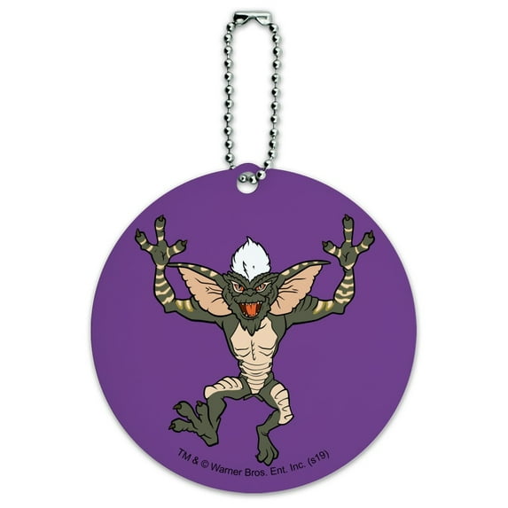 Gremlins Stripe Round Luggage ID Tag Card Suitcase Carry-On