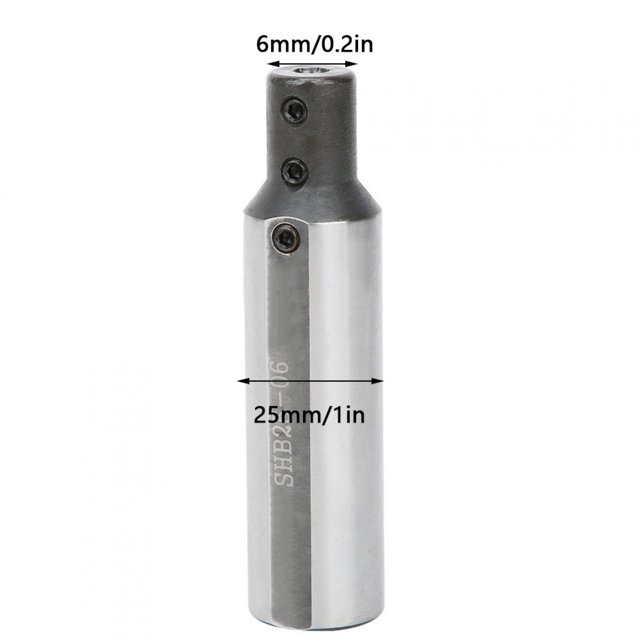 Boring Bar, 25mm Outer Diameter SHB Boring Bar Replacement 6mm Inner Diameter High Accuracy Tungsten Steel For Clamping Tools