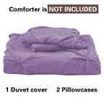 thumbnail image 3 of BedDecor 600 TC 3 Piece Pinch Pleated(Lilac,Full/Queen) 100% Egyptian Cotton Base Duvet Set, 3 of 5