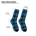 thumbnail image 2 of Honeii Blue Black Plaid Print Children's Colorful Socks,Unisex Kids and Toddlers' Cushioned Sock,Kids Athletic Crew Socks,for Everyday Wear and Sports, 2 of 5