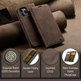 thumbnail image 2 of for iPhone 15 Pro Wallet Case with [RFID Blocking] Retro Premium PU Leather Flip Folio Strong Magnetic Closure, Kickstand, Card Slots, Flip Book Style Cover For Apple iPhone 15 Pro,
Coffee, 2 of 12