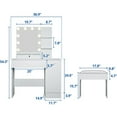 thumbnail image 6 of SUGIFT Makeup Vanity with Mirror Modern Bedroom Makeup Table Set Vanity Desk (White), 6 of 8