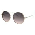 thumbnail image 1 of Womens Elegant Rhinestone Jewel Bridge Large Metal Rim Butterfly Sunglasses Gold White Smoke, 1 of 4