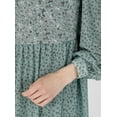 thumbnail image 4 of Green - Floral - Crew neck - Fully Lined - Modest Dress - Refka, 4 of 4