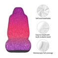 thumbnail image 4 of Wukai Light Purple Glitter Full Set Car Seat Covers with Soft Padding Universal Auto Front Seats Protector and Cushion Mat, 4 of 5