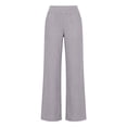 thumbnail image 5 of Slacks for Women Spring Summer Elastic High Waist Wide Straight Leg Casual Loose Cotton Linen Pants with Pockets Work Trouser, 5 of 5