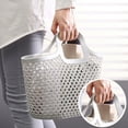 thumbnail image 6 of Portable Shower Caddy Basket with Handle - Flexible Storage Organizer Tote Bag for Bathroom, Pantry, Kitchen - Waterproof Lightweight Container for Toiletries and Supplies, 6 of 7