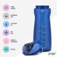 thumbnail image 3 of Pogo Botella De Agua De Plástico De 64 Oz Con Tapa A Prueba De Fugas Y Asa De Transporte Marcas De Capacidad Reutilizables Sin Bpa Apto Para Lavavajillas Perfecto Para Viajes Escuela Al Aire Libre Y G, 3 of 5