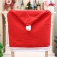 thumbnail image 4 of Ounissouiy Funda navideña para silla, gorro navideño, manga para sala de estar, cocina, antimacassar, comedor, funda para el hogar, restaurante, Kits de decoración para fiestas, 4 of 6