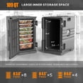 thumbnail image 6 of ROVSUN 109 QT Insulated Food Pan Carrier, Hot Box Food Warmer w/Wheels Double Buckles and Handles, Stackable Hot Boxes for Catering Restaurant Canteen Family Party, 6 of 8