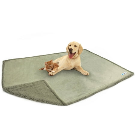 UPC: 0840168302116 | PetAmi WATERPROOF Dog Blanket For Bed  XL Dog Pet Blanket Couch Cover Protector  Sherpa Fleece Leakproof Blanket for Crate Kennel Sofa Furniture Queen Bed Protection Reversible Soft 90×90 Taupe Taupe