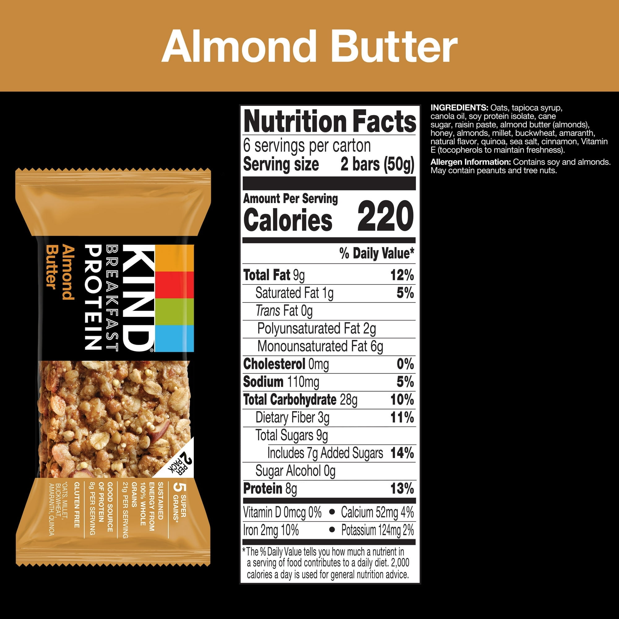 KIND BREAKFAST Almond Butter ( 3 Box )
