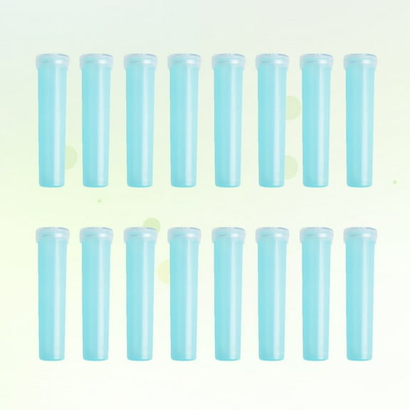LEORX 100Pack Flower Growing Vials Plastic Sky Blue for Florists Water Storage