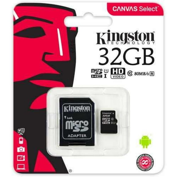 Memoria Micro SDHC 32 GB Canvas Select 80R Kingston SDCS/32GB