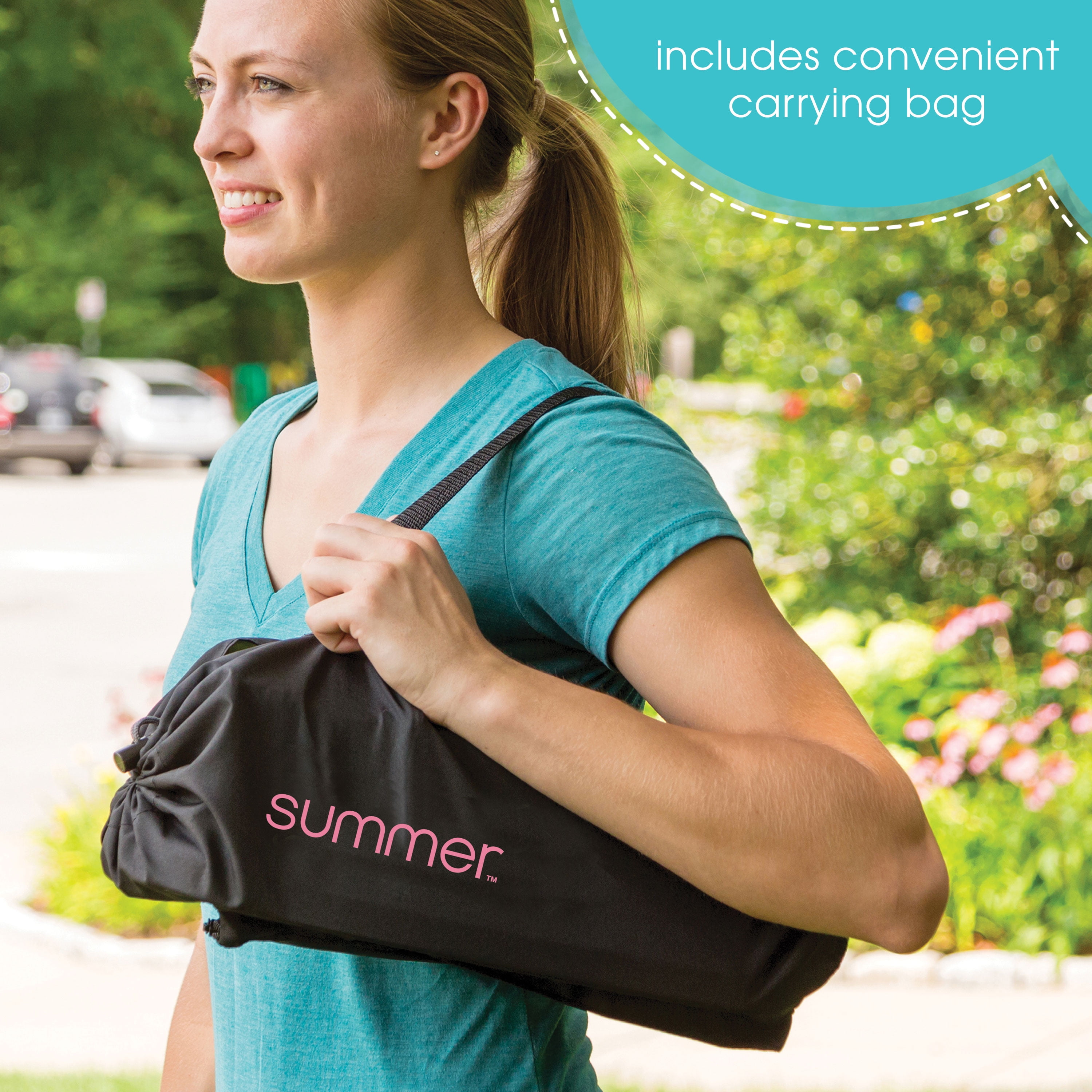 Summer Pop 'N Sit Portable Booster (Pink & Grey)
