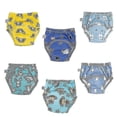 thumbnail image 1 of 6 Pack Unisex Cotton Reusable Potty Training Underwear Breathable Toddler Boys And Girls Pee Training Underpants Waterproof Training Pants, 1 of 4
