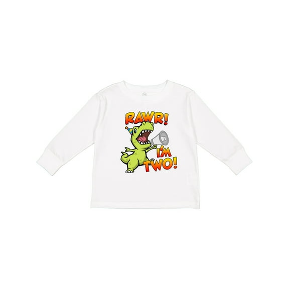 Inktastic Rawr I'm Two Dinosaur Boys or Girls Long Sleeve Toddler T-Shirt