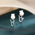 thumbnail image 4 of Solid 925 Sterling Silver Flower Crawler Cuff Earrings Wraps for Women Teens Flower Wrap Earrings Climber, 4 of 8