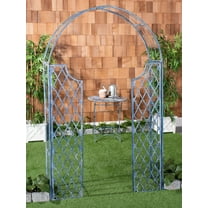 SAFAVIEH Jaida Outdoor Patio Traditional Arbor, Antique Blue