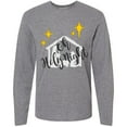 thumbnail image 3 of Inktastic Oh Holy Night Christmas Nativity with Yellow Stars Long Sleeve T-Shirt, 3 of 5