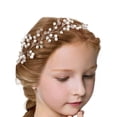 thumbnail image 3 of Diadema de novia para boda, accesorios para el cabello de novia con perlas de cristal plateado, accesorios para el cabello para mujeres y niñas, 3 of 8