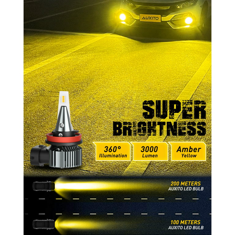 AUXITO H8 H11 H16 LED Fog Light Bulbs, 3000K Amber India