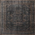 thumbnail image 1 of Ahgly Company Indoor Square Traditional Charcoal Black Persian Area Rugs, 7' Square, 1 of 6
