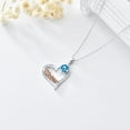 thumbnail image 2 of JKR Sister Gifts December Topaz Birthstone Necklaces 925 Sterling Silver Heart Birthstone Necklace Sister Jewelry Birthday Gifts for Women Friend Daughter, 2 of 6