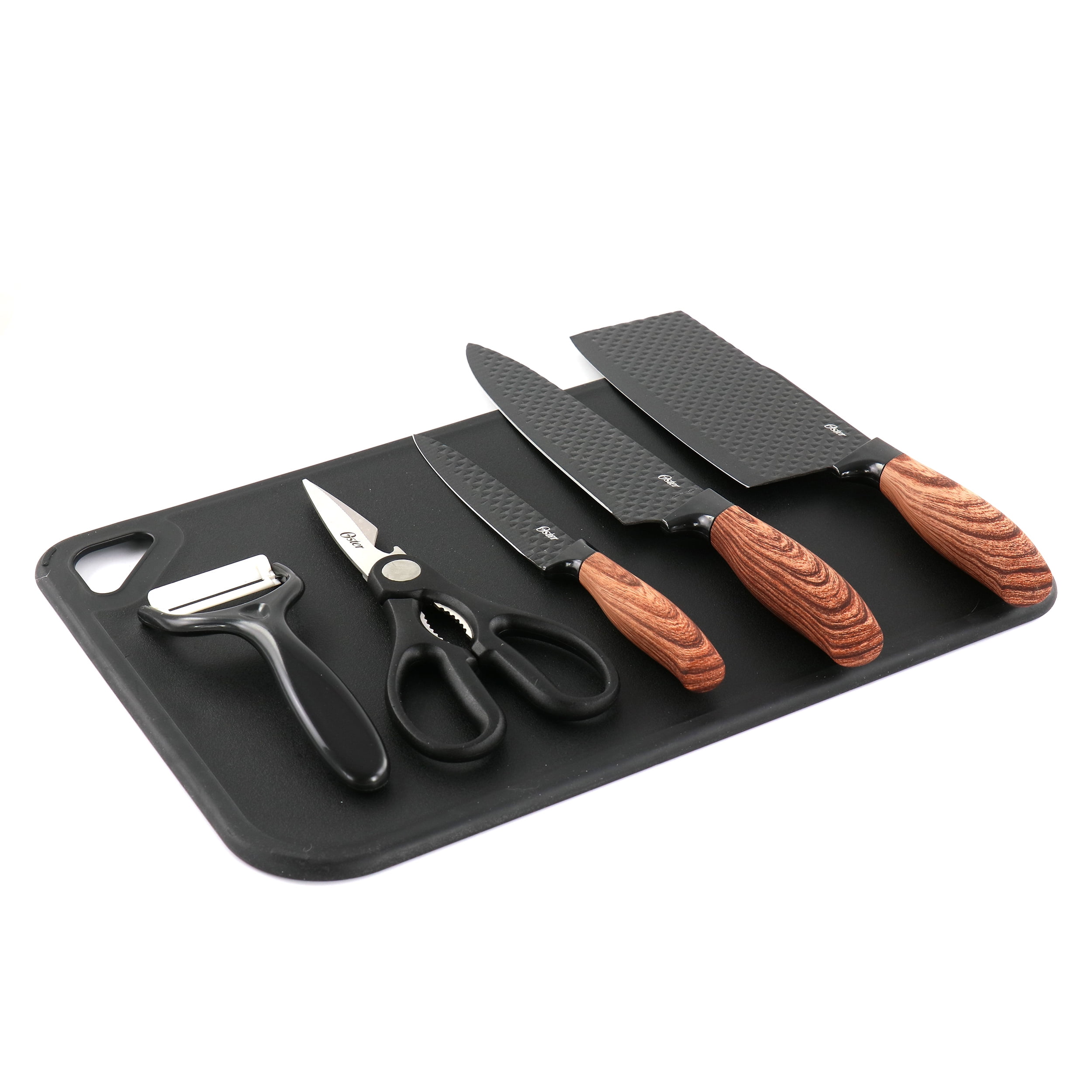 Oster 6 Piece Black Stainless Steel Cutlery Set