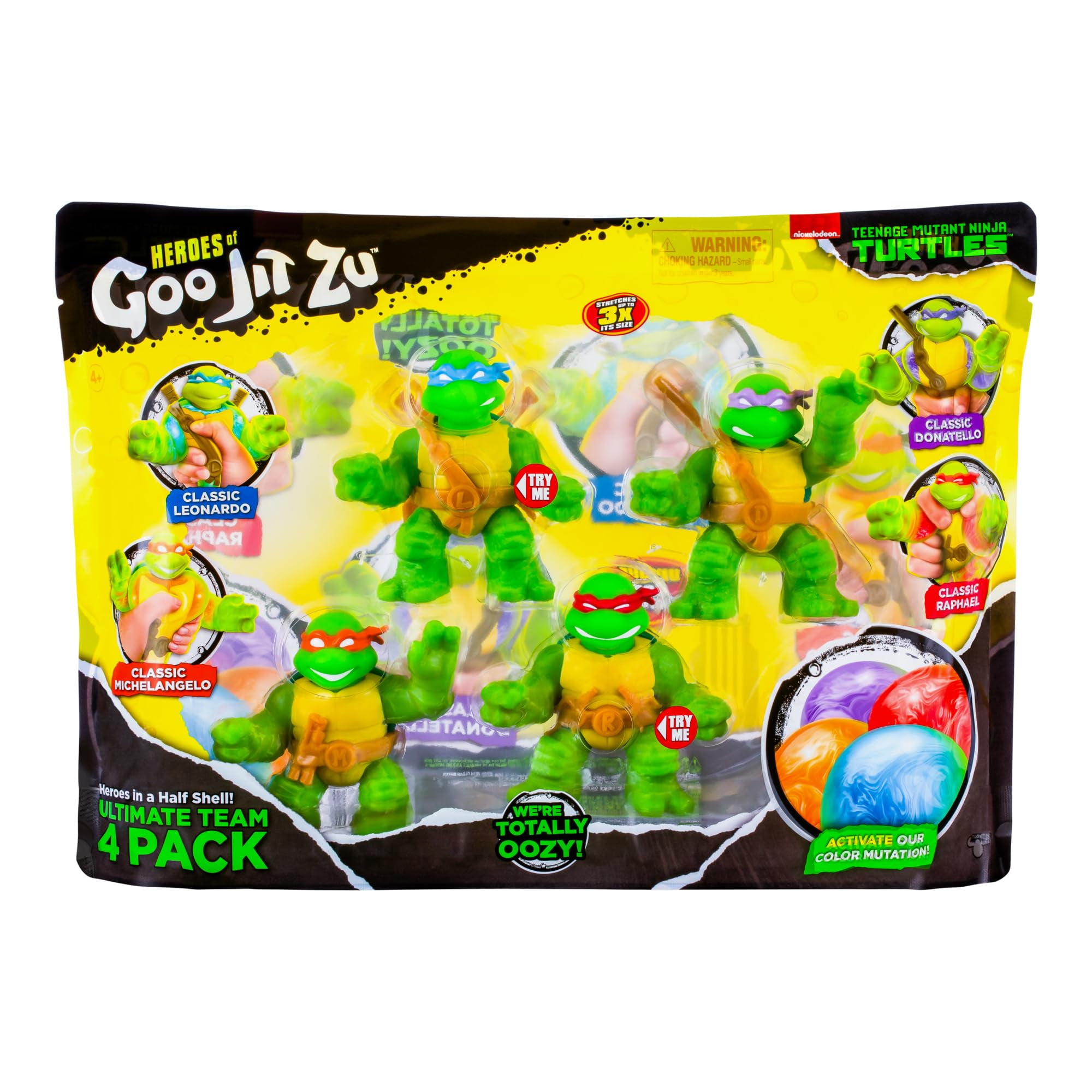 Heroes of Goo Jit Zu Teenage Mutant Ninja Turtles | 4 Pack | Super