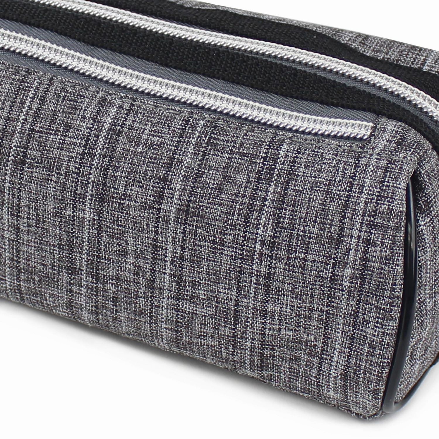 Pen + Gear Textured Pencil Pouch in Grey with White and Black Pattern
