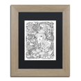 thumbnail image 2 of Trademark Fine Art "Flower Girls 10" Canvas Art by KCDoodleArt Black Matte, Birch Frame, 2 of 3