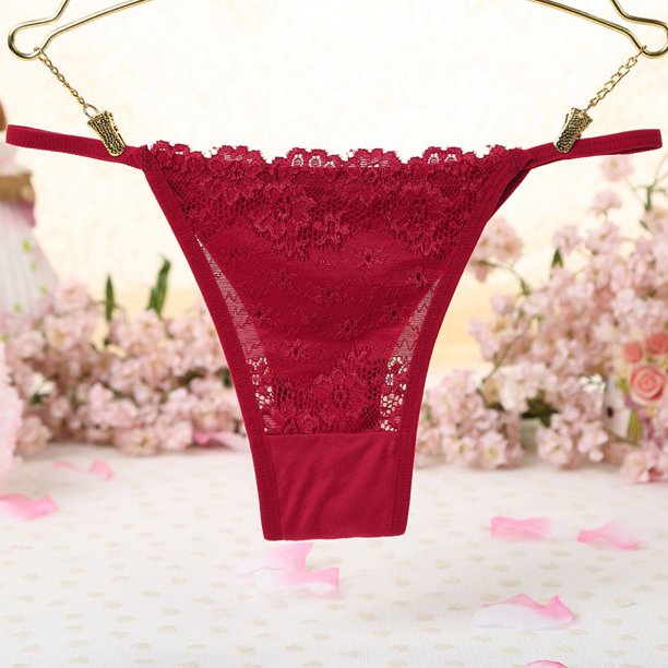Tanga de encaje sexy, ropa interior femenina, ropa interior floral, tanga de color sólido