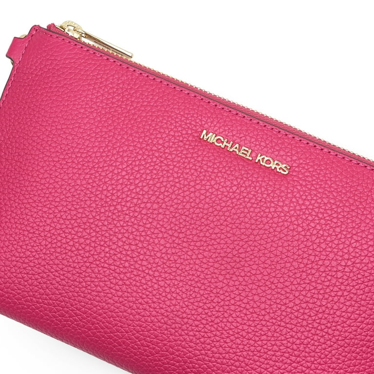 Michael Kors Women's Jet Set Travel Wristlet, Pebbled Leather