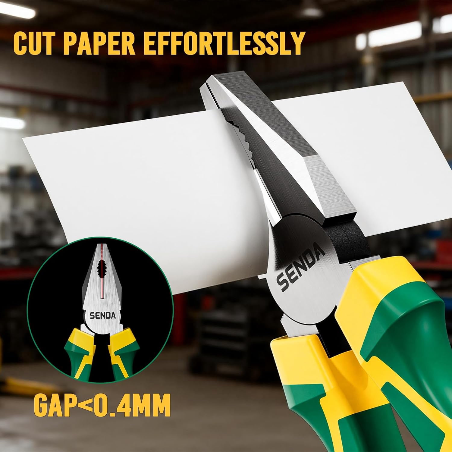 8 Inch Linesman Pliers, High Leverage Combination Pliers with Wire Cutter & Crimper, Ideal for Fencing, Construction, Automotive & Industrial Use