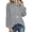 Gray, variant on Women's Long Sleeve Tops Lace Casual Loose Blouses T Shirts