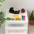thumbnail image 4 of IRIS 6 Drawer Plastic Storage Cart with Organizer Top Clear/White, 4 of 7