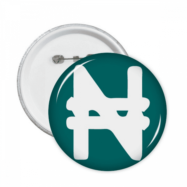 Currency Symbol Nigeria Naira NGN Pins Badge Button Emblem Accessory Decoration 5pcs