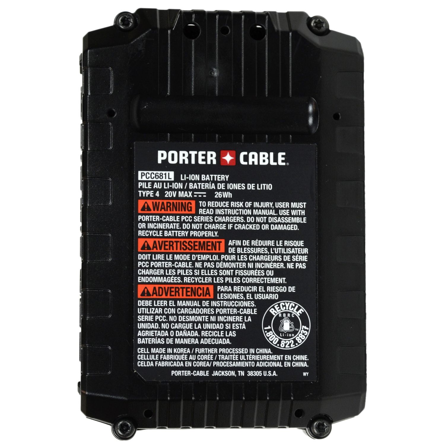 Porter Cable PCC701 20V Flashlight and PCC681L 20V 1.3Ah Battery Walmart