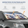 thumbnail image 4 of Salouo Cute Animal Couple Pattern Car Windshield Sun Shade Foldable | Front Windshield Shade for Sun, Heat and UV Rays | Interior Sun Protection-Large, 4 of 6
