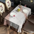 thumbnail image 2 of White Marble Rose Gold Line Pattern Rectangle Tablecloth 60"x120",Waterproof Polyester Rectangle Table Cloth, Wipeable Spillproof Polyester Tablecloth for Dining, Camping, Indoor and Outdoor, 2 of 6