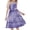 Purple, variant on 13-14 Years Girl's Dresses Cotton Sleeveless Tiered Swing A-Line Cute Midi Casual Sundress