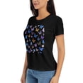 thumbnail image 4 of Plus Size Tops for Women Cute Butterfly Graphic Tee Funny Colorful Print Casual Nature Shirt Small-3X-Large, 4 of 9